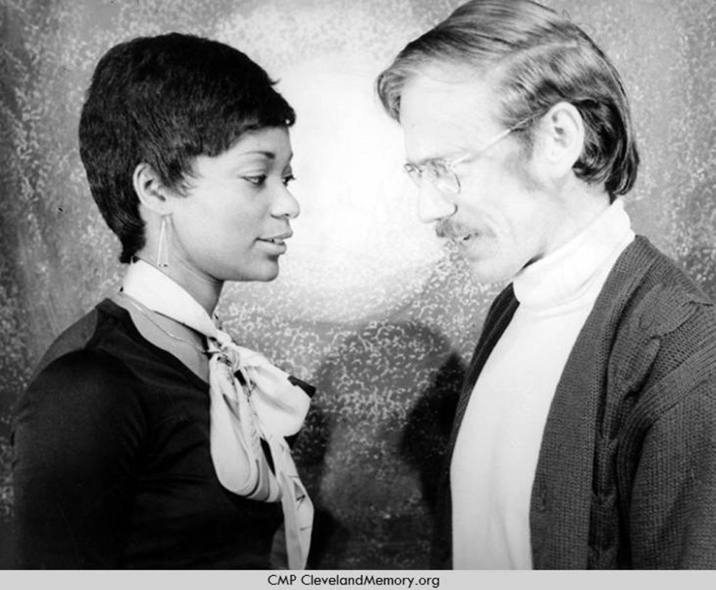 History of East Cleveland: The East Cleveland Theater opens in 1968 | historic photo showing a black actress and white actor together