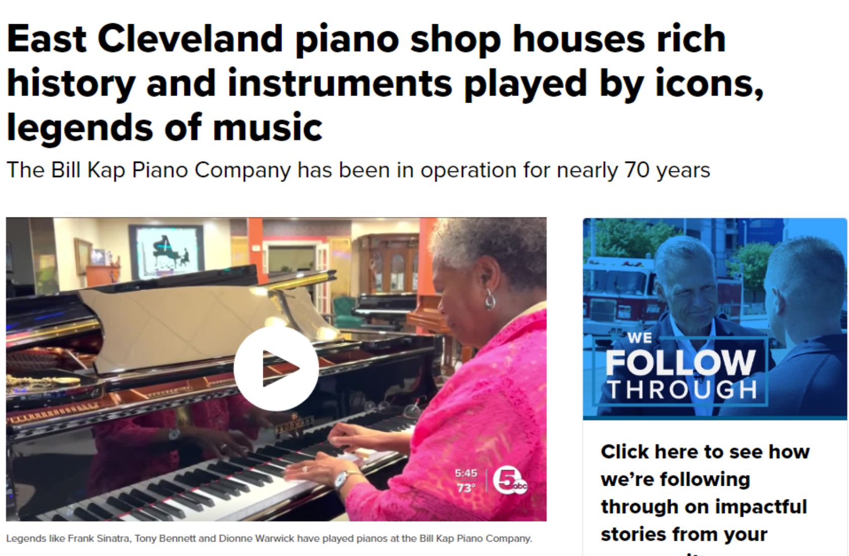 East Cleveland piano shop houses rich history and instruments played by icons, legends of music